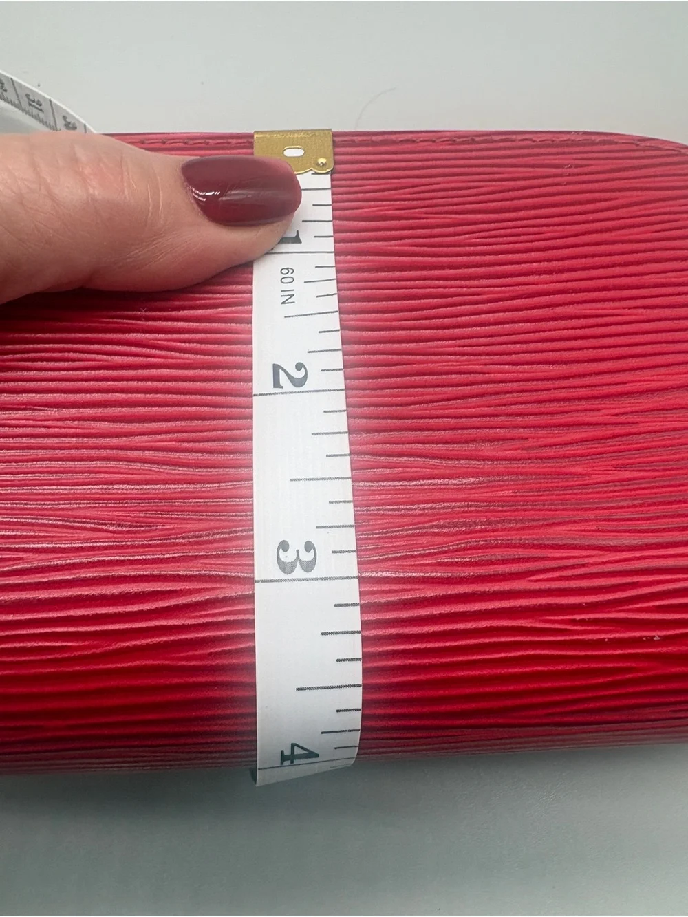 Louis Vuitton Red Epi Leather Dauphine PM Cosmetic Pouch Vintage